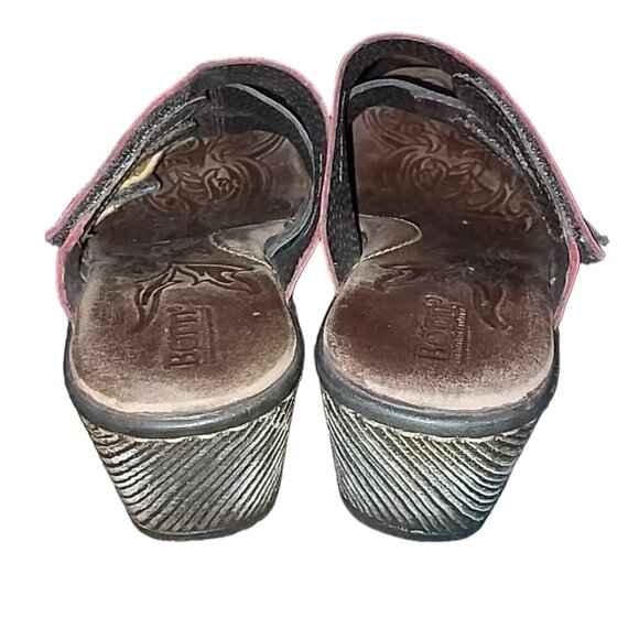 BORN Multi Color Strap LEATHER Platform Wedge LUMI Slide Sandals Womens SZ 8 - Picture 5 of 5